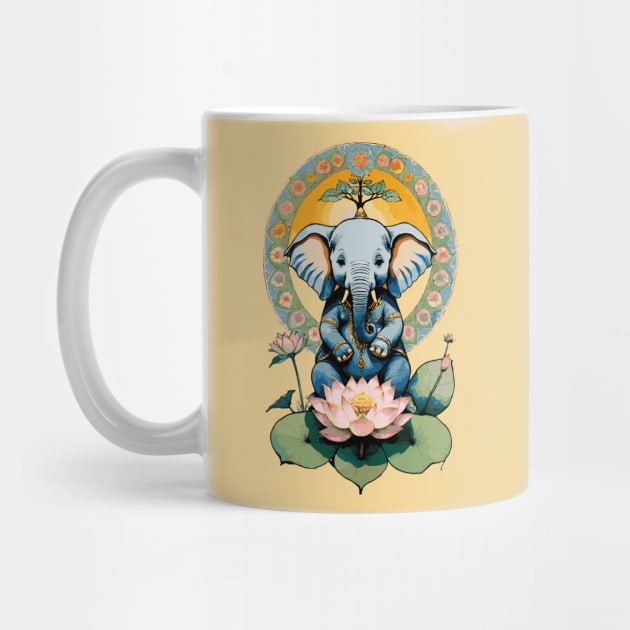 Ganesh Lotus Blossom Mandala by mariasshop